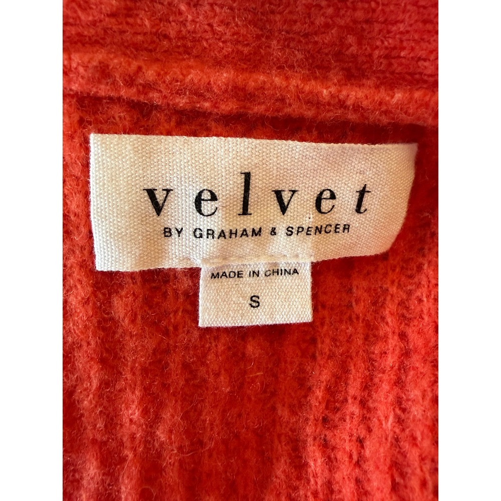 Velvet by Graham & Spencer Coral Mia Cardigan Wool Yak Blend Small - Picture 4 of 6